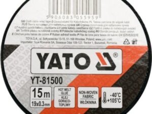 Лента/велкро за кабелни снопове Yato,черна,15m x 19mm